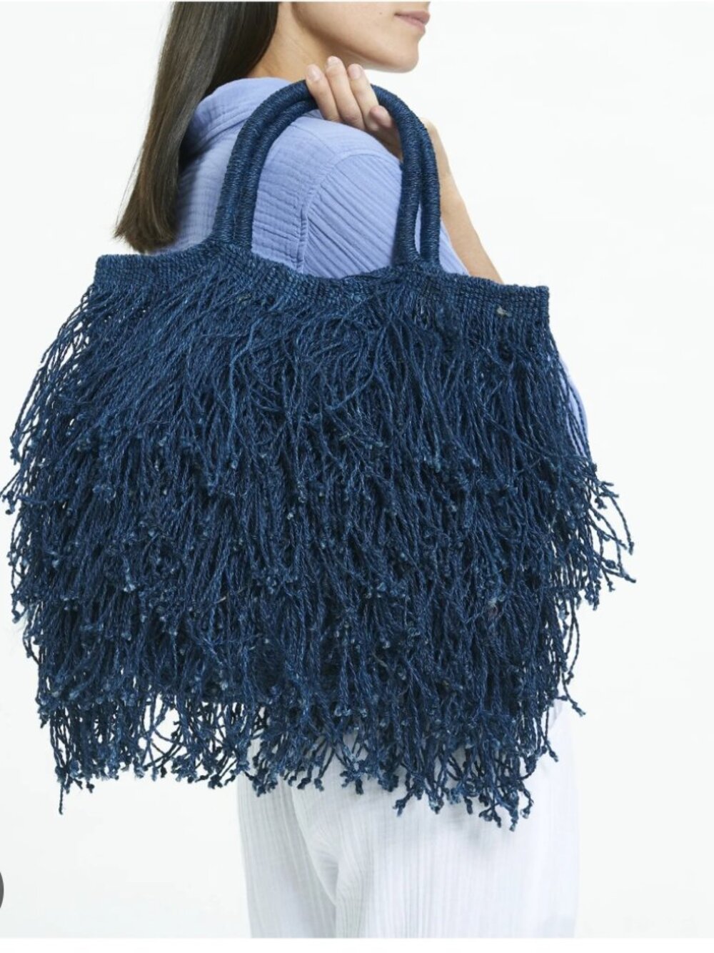 Fringe Straw Beach Bag "NEW" - Picture 14 of 16